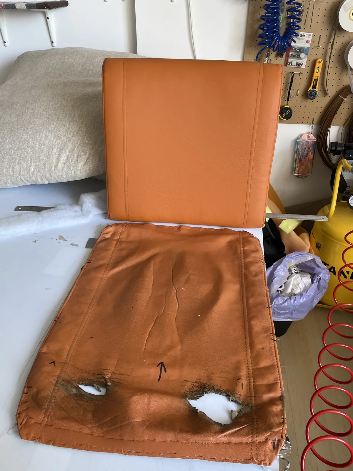 Leather upholstery work 1